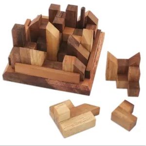 NIB UNICEF MARKET “HAPPY CITY” Handcrafted Wood City Puzzle Thailand